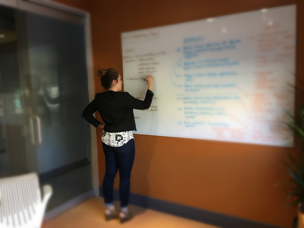 Morning white-boarding sessions get our creative juices flowing! #marketing #strategy #agencylife