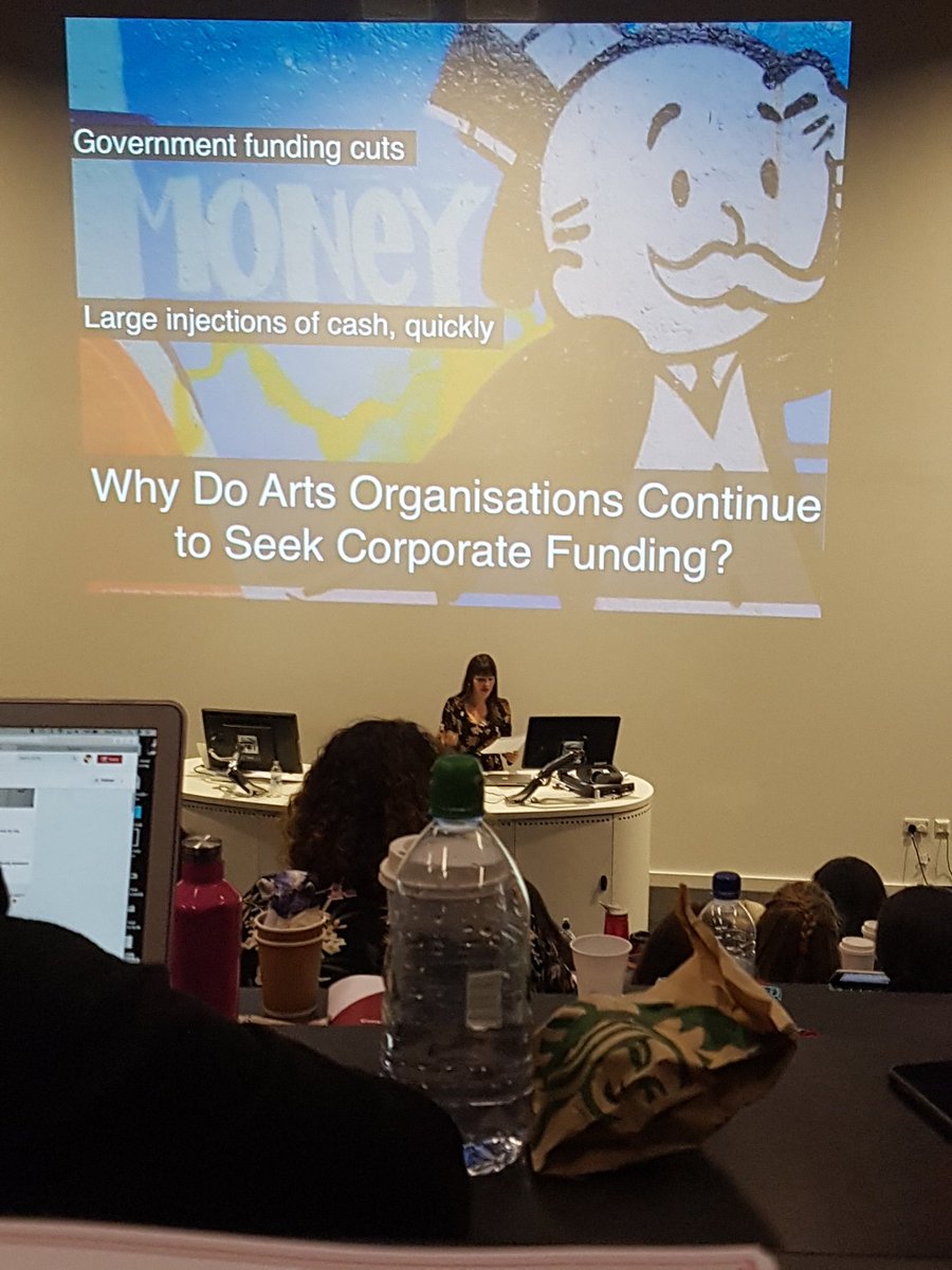 An interesting look into corporate sponsorship of the arts. And hiw the arts are used in protest against such corporations #CIAM17