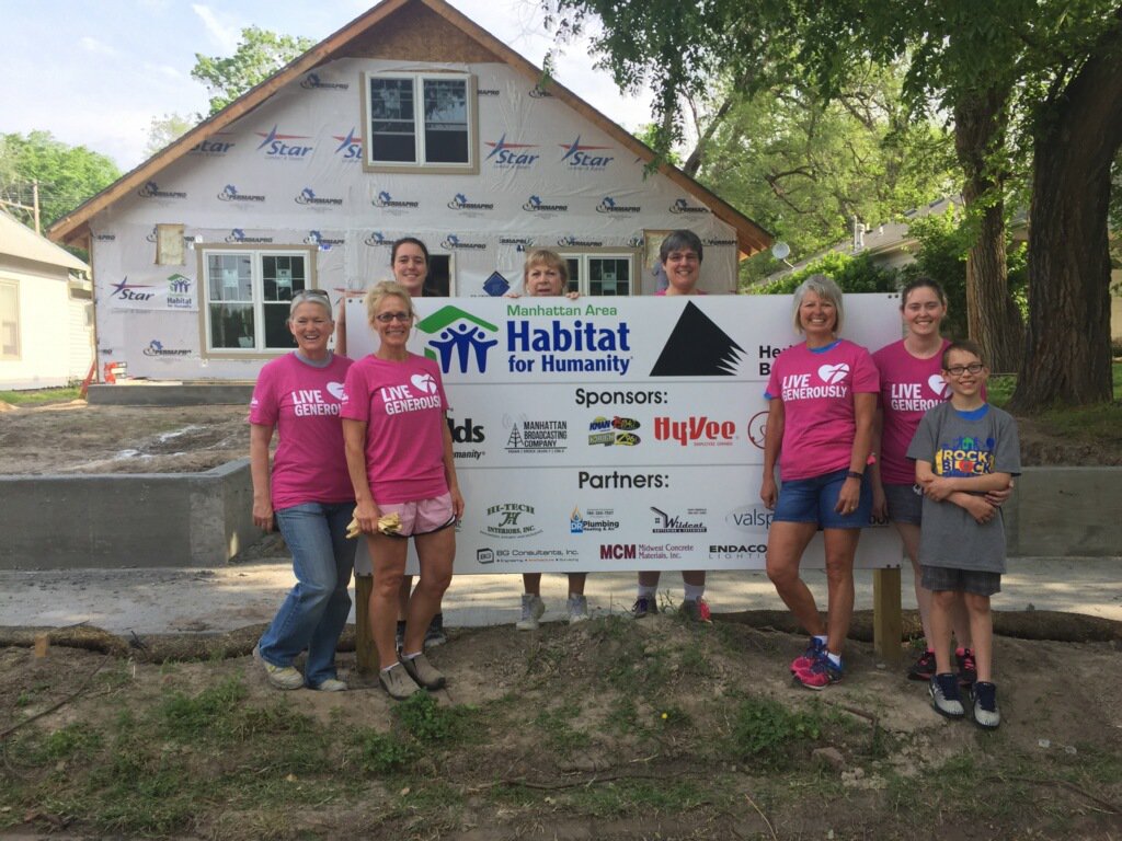 Some of Faith's women out making a difference in our community during Women's Build Week with Habitat for Humanity.