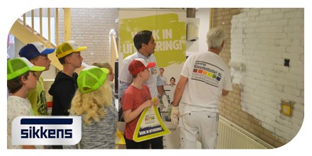 SikkensNL's tweet photo. De Farèlschool in Katwijk is 50e school die door Sikkens Kleurinitiatief NL van frisse kleuren wordt voorzien. https://t.co/iKbDlC4Bi8 https://t.co/caWgpfMUEx