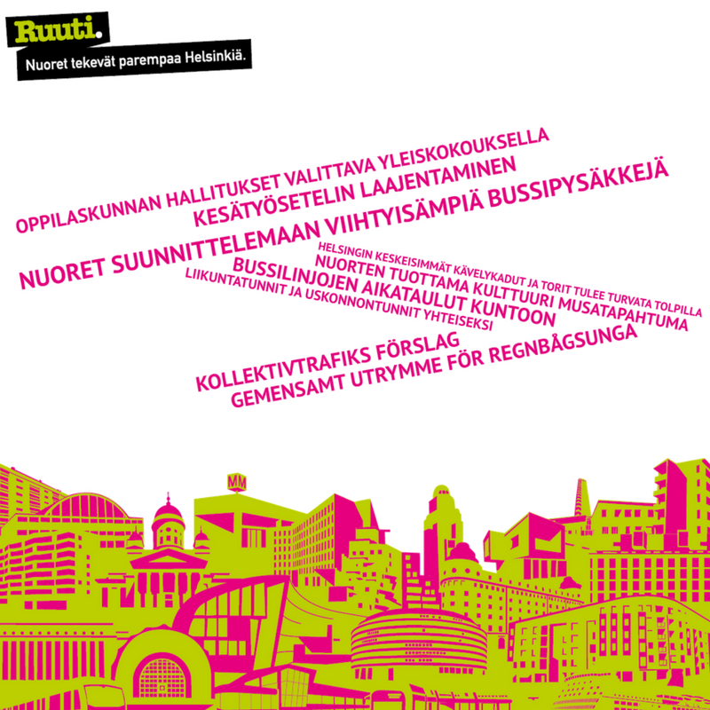 nuorten_hki's tweet photo. #Päättäjämiitti tulee 23.5. Mukana 9 nuorten #aloite'tta kaupungille! Ilmoittaudu nyt https://t.co/SJ2GsXDPaz #ruuti #nuoret #vaikuta https://t.co/oA9VZXE9d6
