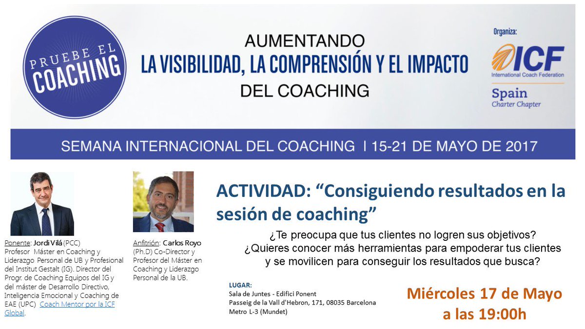 MCLP_UB's tweet photo. Mañana 17/05 a las 19h @FacPsicoUB @ICFEspana @UniBarcelona Inscríbete:  https://t.co/dQRLflbi71 https://t.co/aPlBL8CRnR