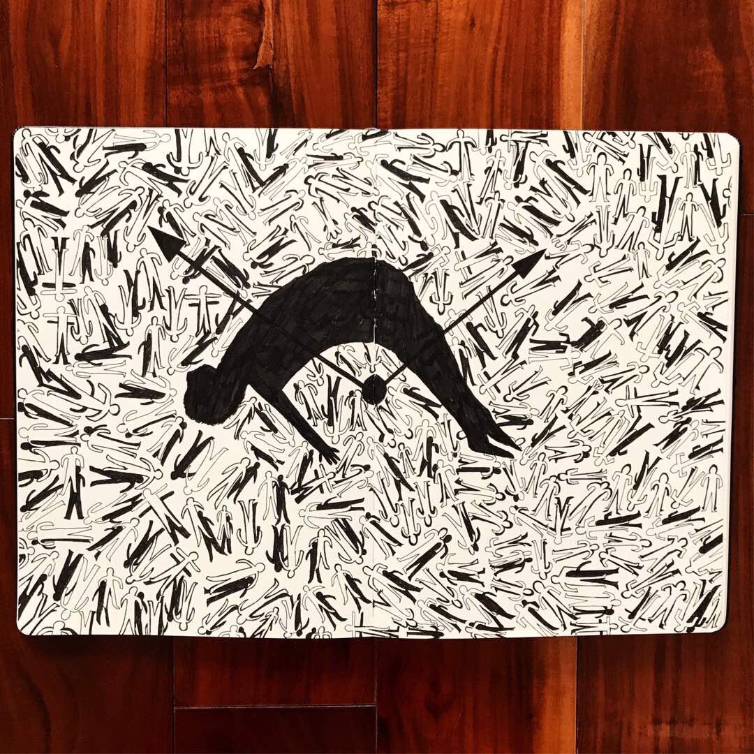 'And then one day you find ten years have got behind you no one told you when to run, you missed the starting gun' #pinkfloyd #art #bw