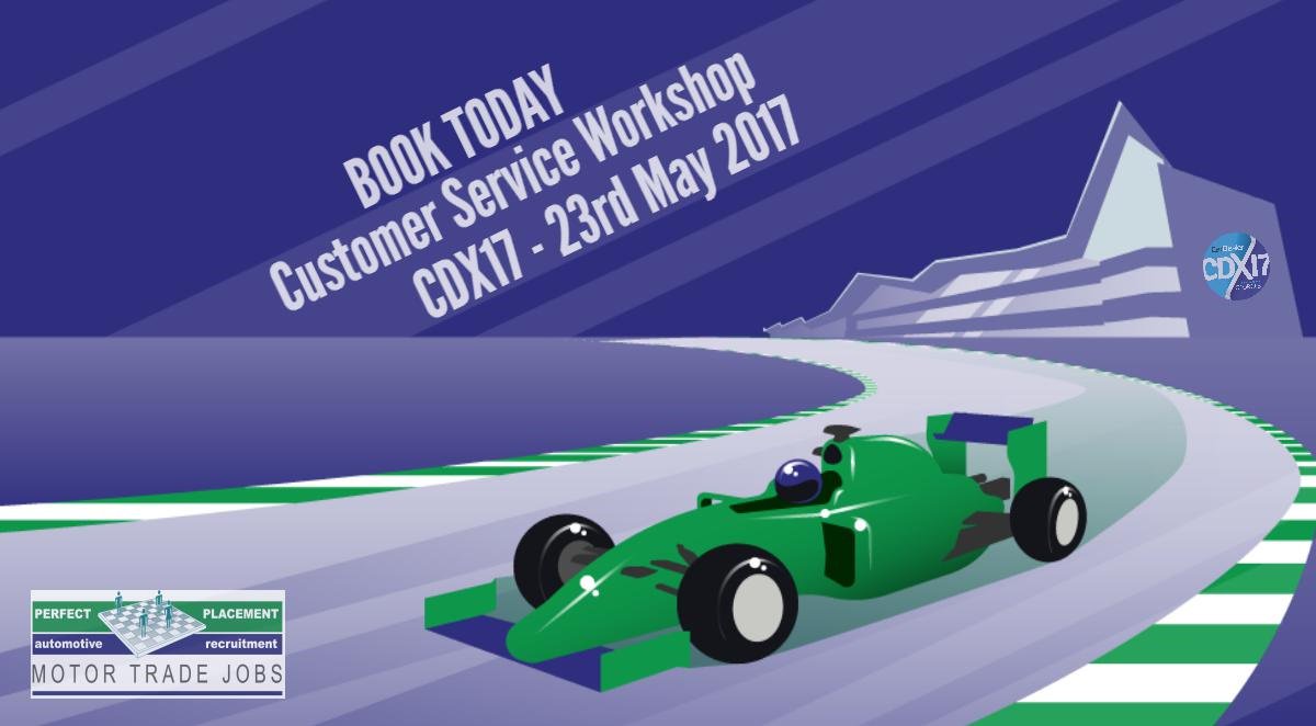 MotorTradeJobs's tweet photo. 1 week to go until @CarDealerMag #CDX2017 workshop on Customer Service
Book Today!
https://t.co/aPE8Hyp3yR https://t.co/c6BAcwS13U