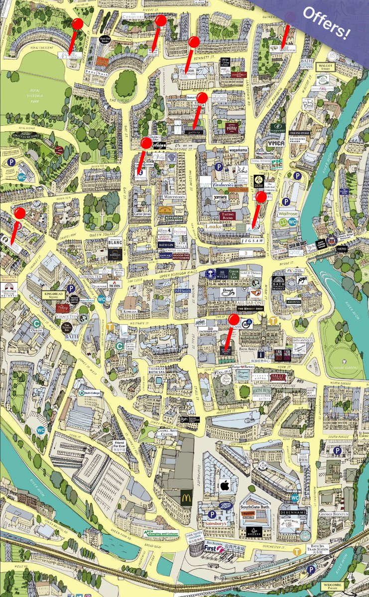 sussedoutmaps's tweet photo. Our map & app. Beautiful. Functional. Popular. Are you on the map! New edition being drawn up NOW. Get in touch #bathsomaps #mapofbath https://t.co/cKCvlZIu6v