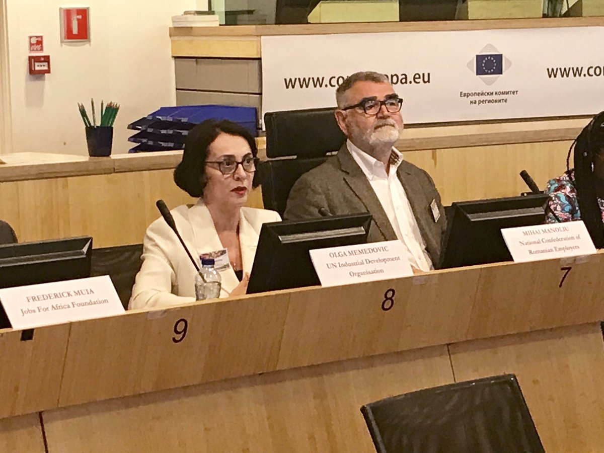 Olga Memedovic from .<a href="/UNIDO/">UNIDO</a> presenting the importance of #industrialization in #Africa at the <a href="/EU_EESC/">European Economic and Social Committee</a> and sharing UNIDO's experience.
