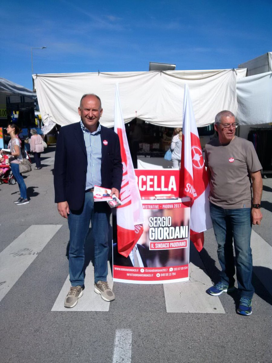 Elezioni #Padova 2017:mercatino rionale dell'Arcella campagna elettorale <a href="/GiordaniSindaco/">GiordaniSindaco</a> <a href="/SergioGiordani_/">Sergio Giordani</a> #padovacambia #progettisicurezza