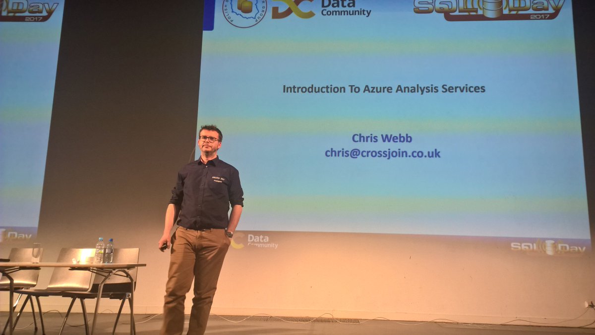 MEhrenmueller's tweet photo. @Technitrain on #azure #ssas at #SQLDay #plssug https://t.co/NBFDAUMIks