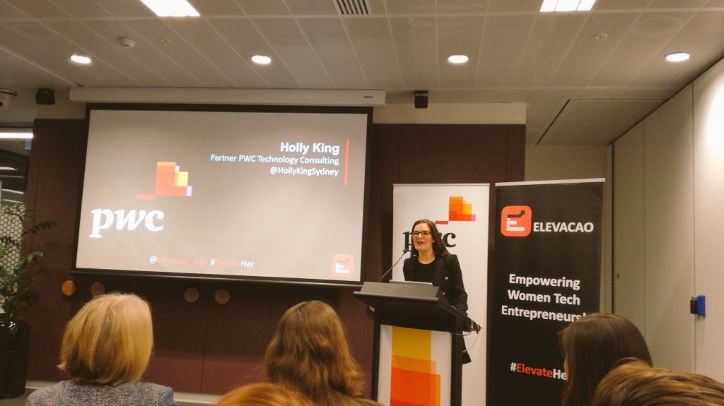AlexandreKohn's tweet photo. Good energy & great women #founders at the @elevacao_org #pitching event tonight! #startupAus @PwC_AU #HealthMatch #SmallStash @plannthat https://t.co/RN6wFeIKyJ
