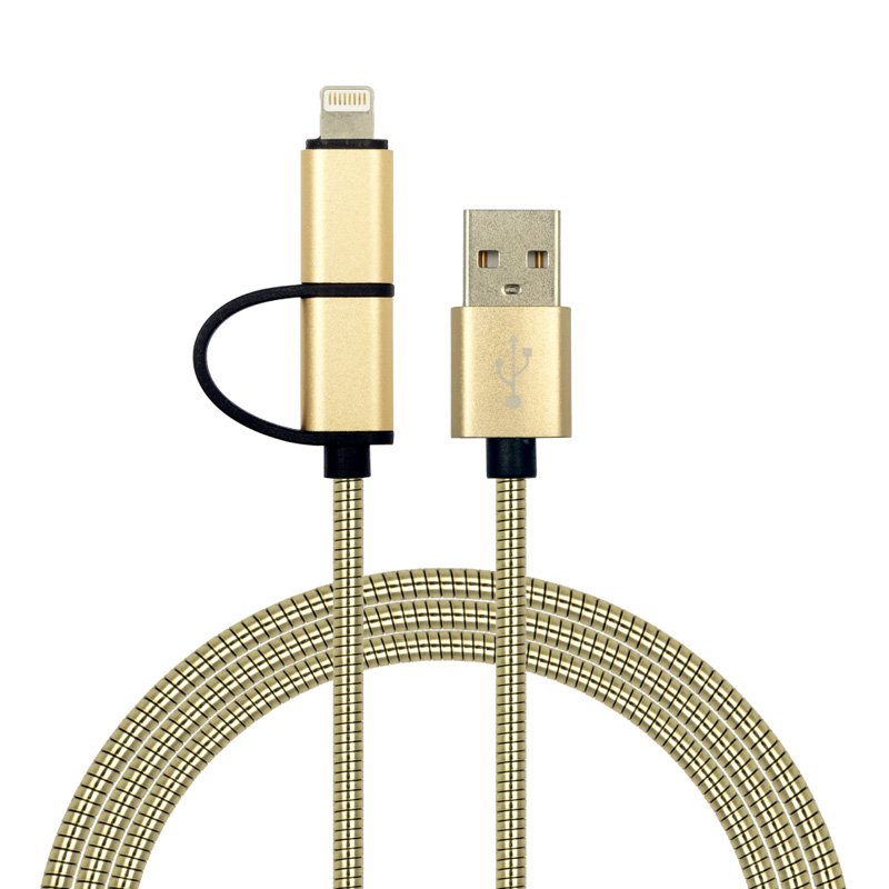 runrayusbcable's tweet image. Micro USB+Apple lightning 2 in 1 Metal Spring  USB Data Cable,1M, 2 years guarantee.
#usbchargercord #datachargingcable #usbcable #cableusb