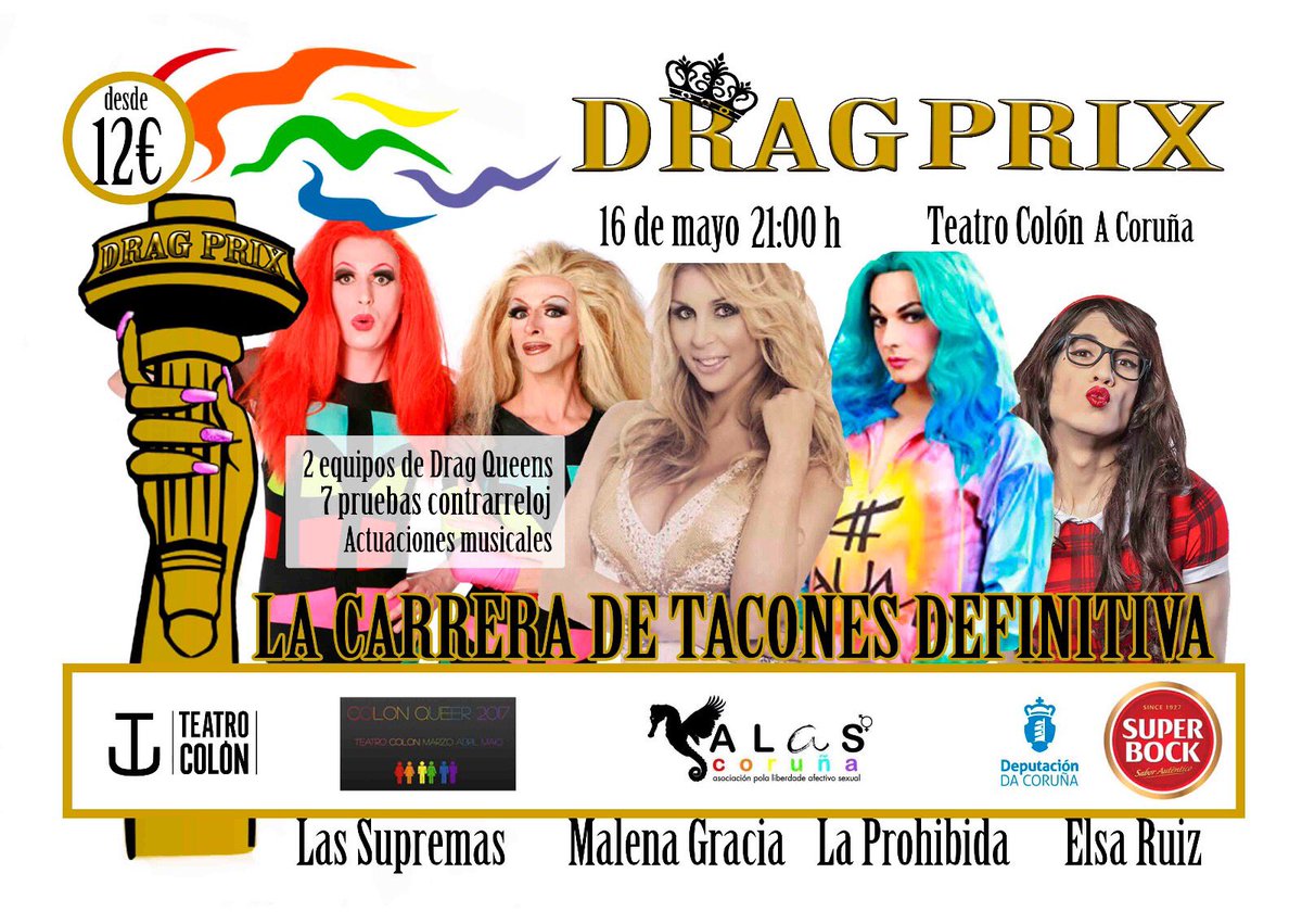 rguezfdezoscar's tweet photo. Purpurina y diversión en #Coruña Vente al @Teatro_Colon a las 21H y disfruta del Drag Prix #ColonQueer Entradas https://t.co/8FT8Vayd09 https://t.co/ZgJ6MgzGI9