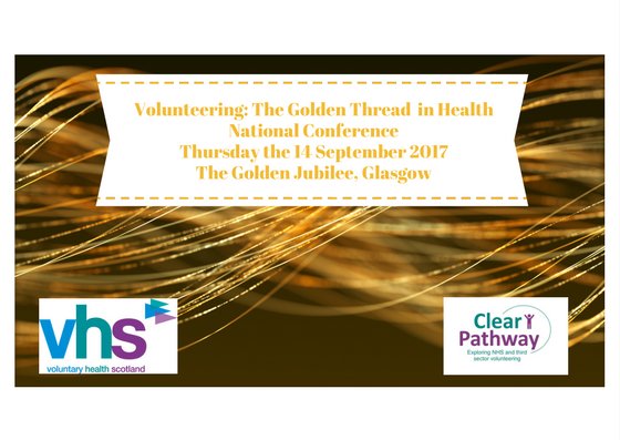 VHSComms's tweet photo. Save the date: 14th of September for our Volunteering in Health Conference in Glasgow #GoldenThread
https://t.co/8RqsMha5Qn https://t.co/gFxJ1WapRd