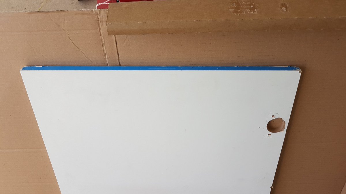 miniguy's tweet photo. @BandQ Just opened a box with a "new" door inside... Clearly not new... Poor stock control! #b&amp;q https://t.co/MQT8t8NjH5