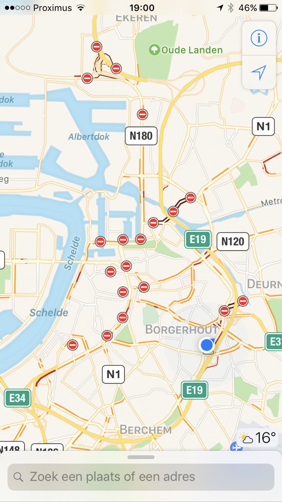 FransBryon's tweet photo. @wimdemeere A bird's eye on the the Antwerp roadworks and it's gonna be worse https://t.co/SFiPvQfLjZ