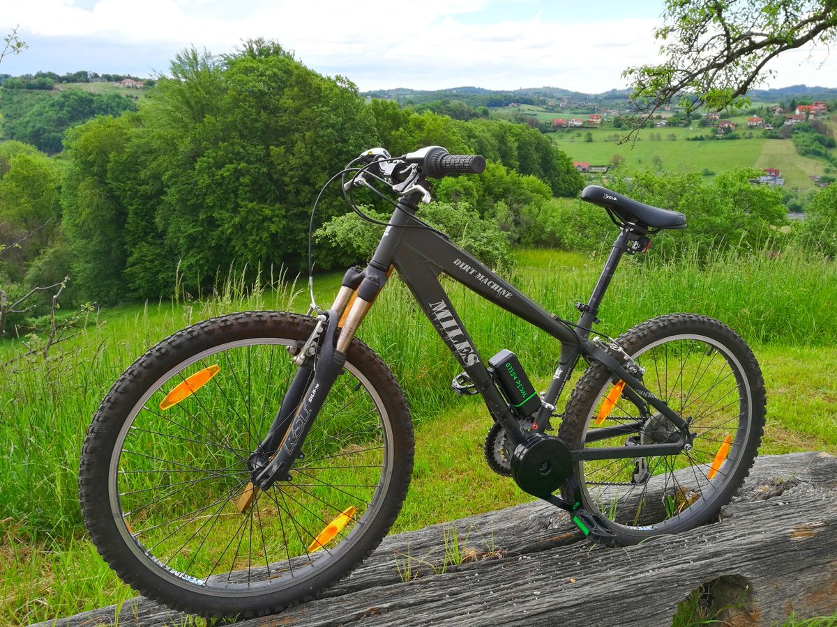 Convert your bike to a smart e-bike. Store excess energy in power bank and use it later to charge your iPhone: goo.gl/TmV6DL