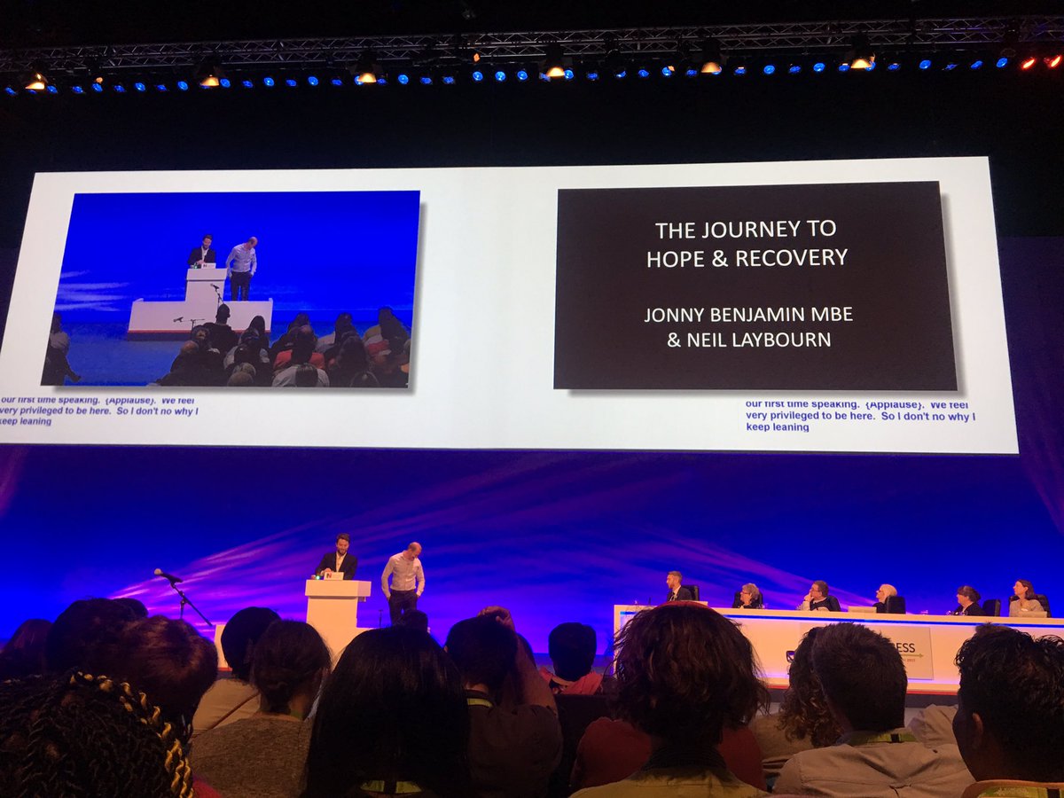 SajilaSagila's tweet photo. Oh it's @MrJonnyBenjamin & @neillaybourn I love their story! #Humanitarian #HelpingStrangers #Inspiring #RCN17 #KeyNoteSpeakers https://t.co/1iqSK1h6pX