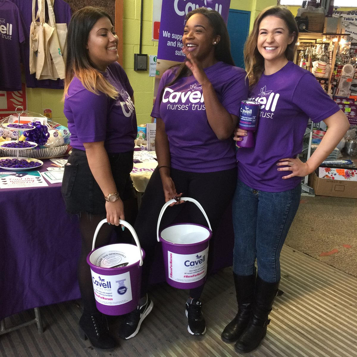 CavellCharity's tweet photo. Fab volunteers from @SecureHealthcar helped us raise £285 at @RagMarket Join in and donate here ---> https://t.co/hEst9hWjuF #HereForNurses https://t.co/y9DwGuY3sa