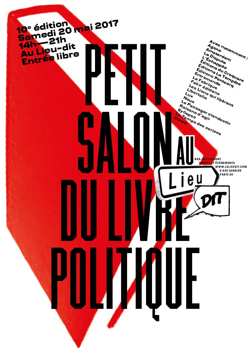 lelieudit's tweet photo. Petit salon du livre politique. 10e édition ! sam 20 et dim 21 mai 14-20h https://t.co/6V2N0xThuG https://t.co/xcI0Z5uVKM