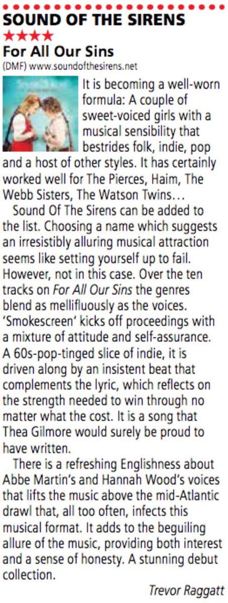 soundothesirens's tweet photo. Our Album 'For All Our Sins' has just been reviewed in #R2Magazine
#rocknreel #review
Woooohoooooo!! https://t.co/6ZeKrkFRAD