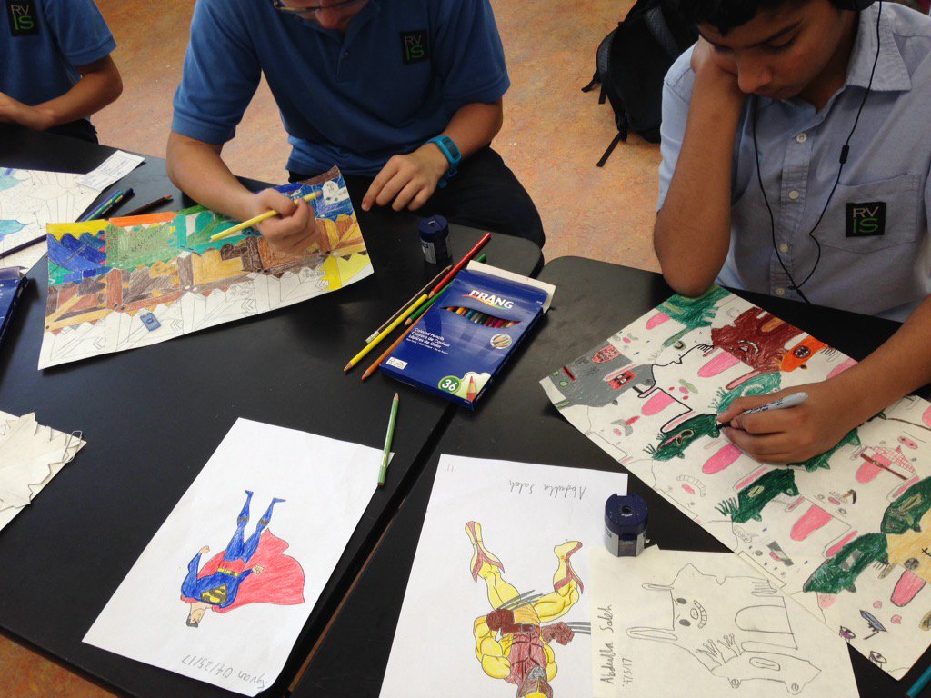 HMMeinen's tweet photo. #grade7art working on their #tessellations @rvis_bh #rvis_art #rvisionaries https://t.co/TIaFyP9jRM