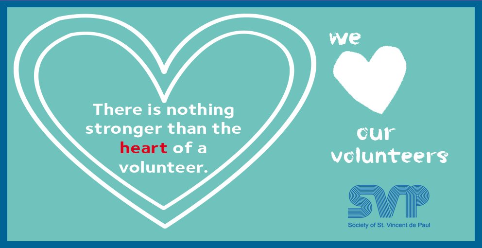 #Volunteers are the #heart of <a href="/SVP_Ireland/">SVP - Ireland</a>. Every day we can do more just because of you. Thank you. #NVW2017