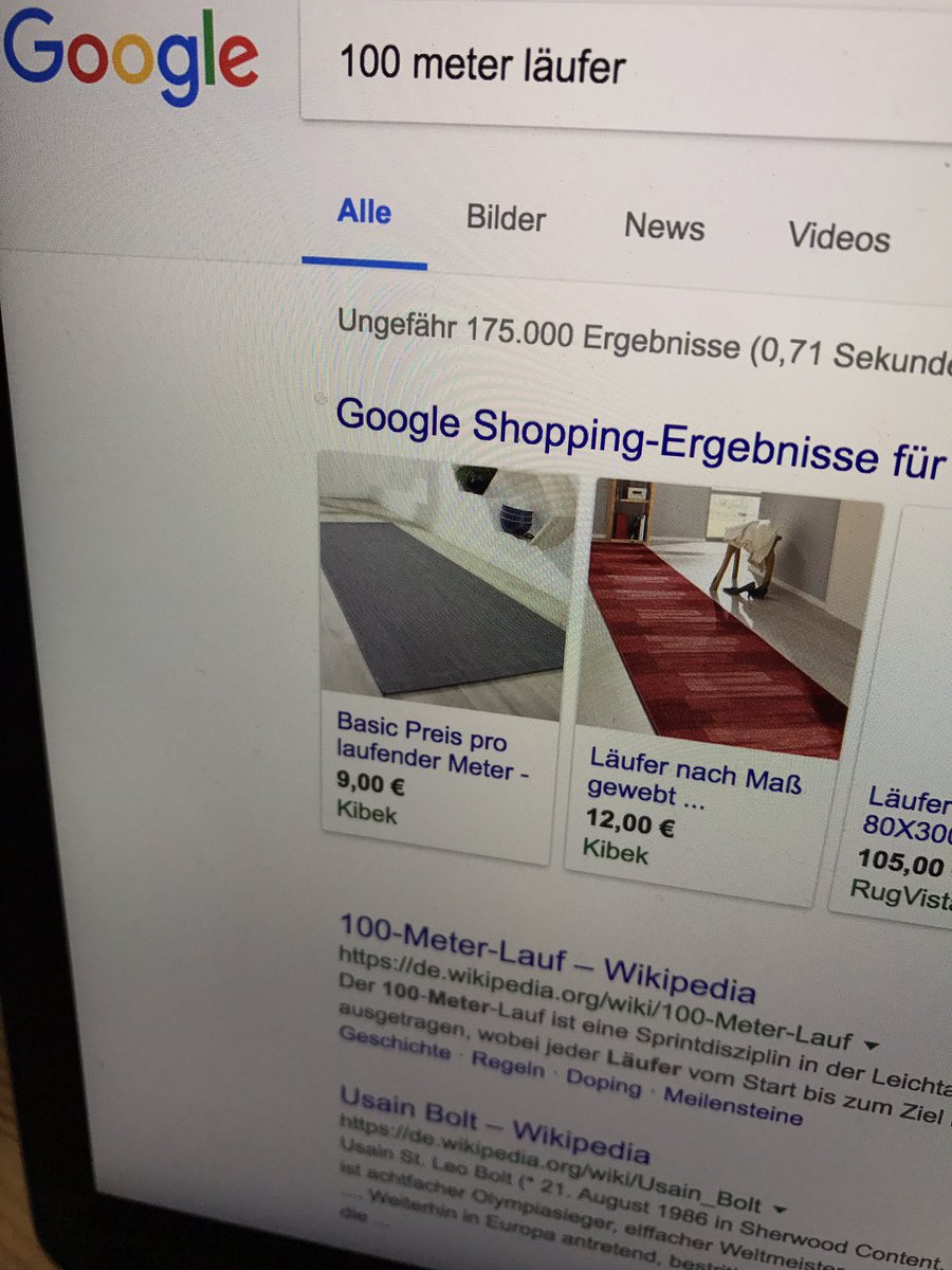 Wenn #Google versucht, witzig zu sein. Ich aber nur nach einem bestimmten Weltmeister im hundert Meter-Lauf suche.