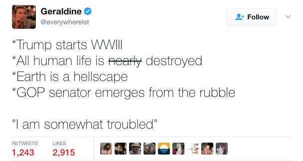 Fixed this. GOP senators are not human.