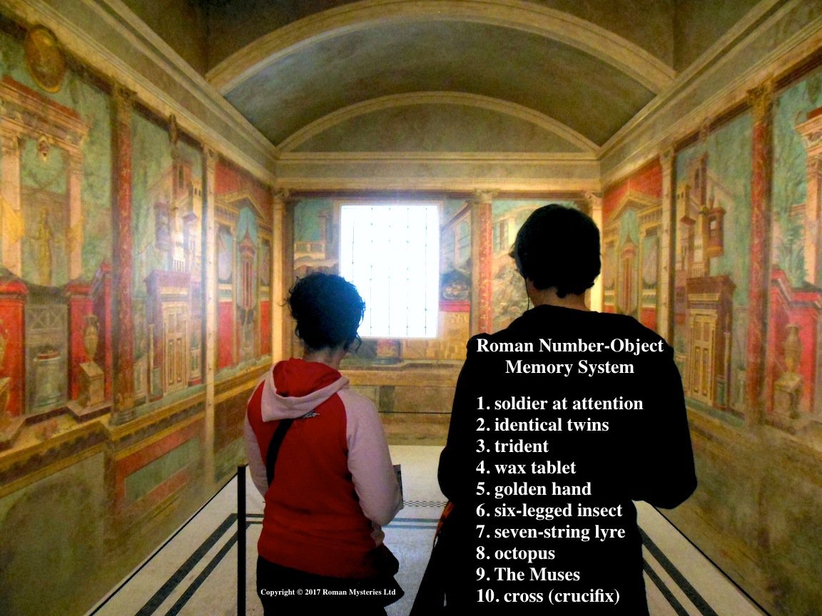 CarolineLawrenc's tweet image. You&apos;ve heard of #RomanRoom &amp;amp; #NumberRhyme #MemorySystem? Here&apos;s my #RomanNumberObject system. Associate these objects with items on a list.
