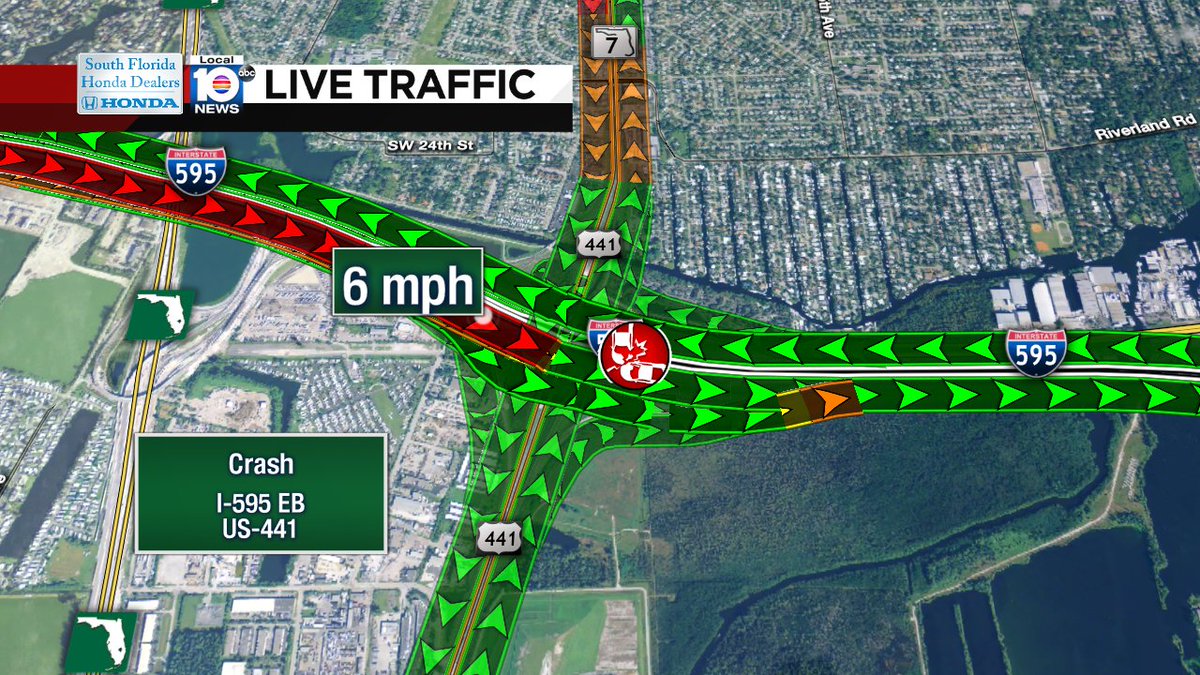 Crash on I-595 EB at US-441 #traffic https://t.co/vPqMr3HSmP