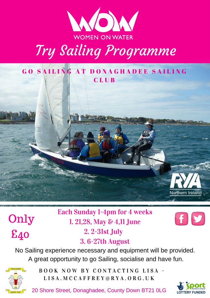More Women on Water programmes starting this wkd <a href="/donaghadeesc/">Donaghadee Sailing Club</a> ! Ladies get sailing this summer! #fun #activeclubs