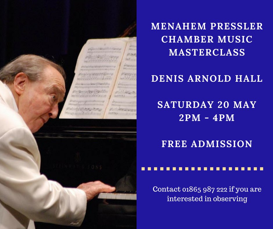 OxfordPianoFestival (@oxfordpianofest) on Twitter photo Not long to go until #OxfordPianoFest ! In the meantime, #MenahemPressler will be giving a masterclass this Saturday <a href="/OxMusicFaculty/">Faculty of Music</a> Not long to go until #OxfordPianoFest ! In the meantime, #MenahemPressler will be giving a masterclass this Saturday <a href="/OxMusicFaculty/">Faculty of Music</a>