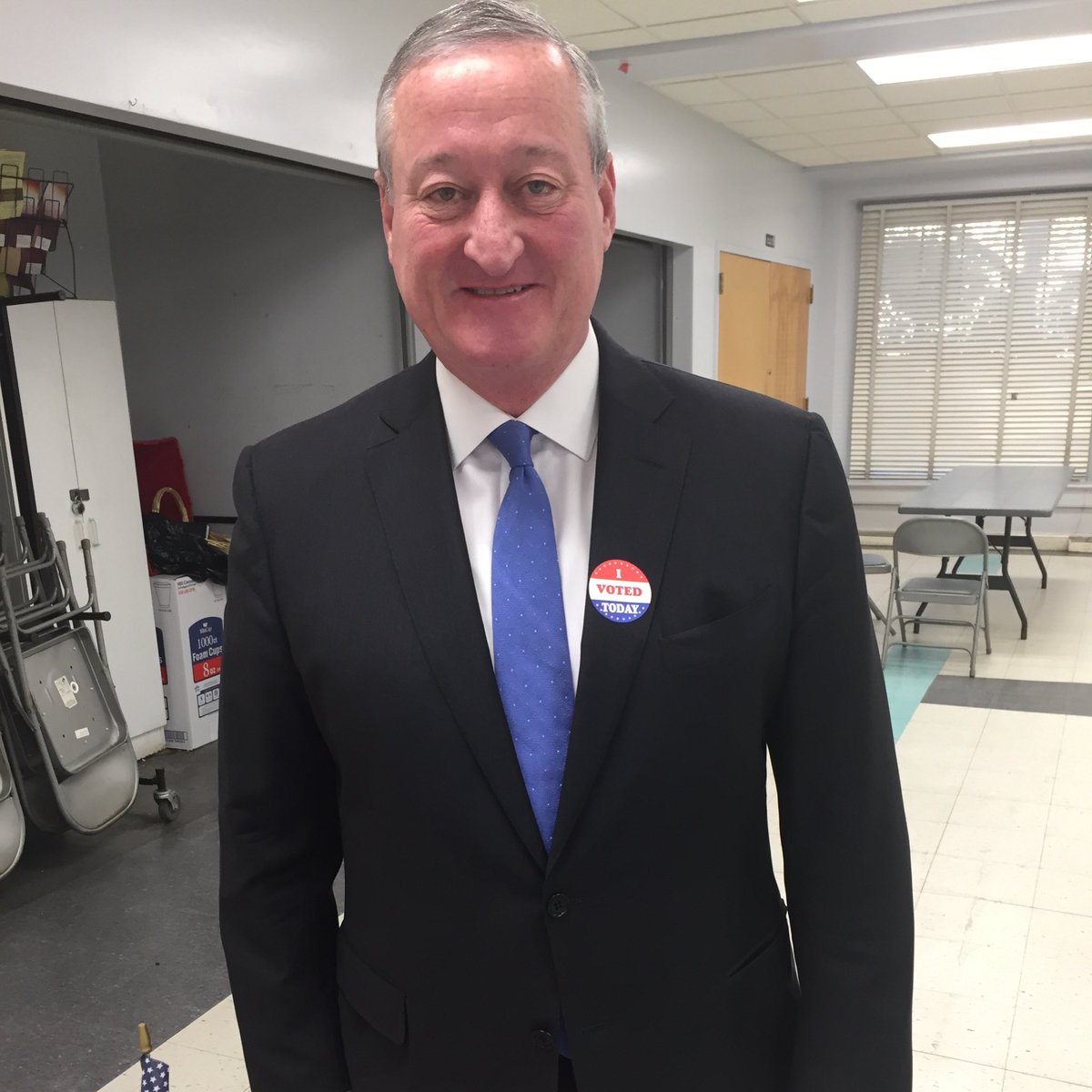PhillyMayor's tweet photo. I voted — did you? Polls are open until 8 p.m. Find your polling place: https://t.co/mw4nOZIdEw #PhillyVotes https://t.co/lxLgB76kVB