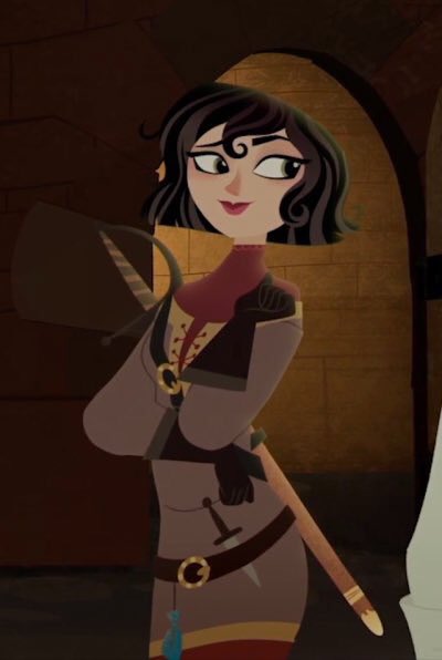 ビニールタッキー ラプンツェルの新キャラのカサンドラ 超強くてキツイ性格だけどラプンツェルのことが大好きで彼女とユージーンとで三角関係みたいになるキャラって最高すぎるでしょ なんなの ディズニーは王道ラブコメやる気なの