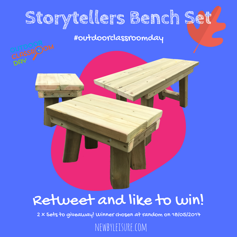 To celebrate #OutdoorClassroomDay we're giving away 2 x Storytellers Bench Sets! 

RT &amp; Like to win! - Simple! 💥

GOOD LUCK! 

🦋🐛🌿😃