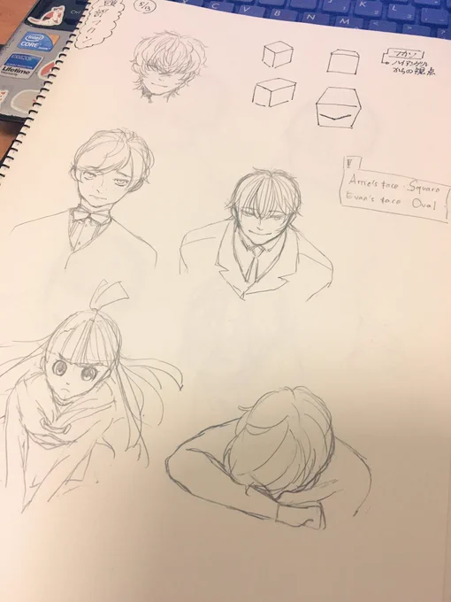 Sketches in class 