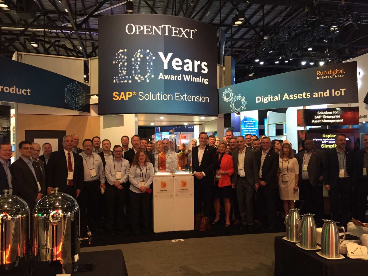 The #SAPPHIRENOW #OpenText team is ready for a great event! Stop by Booth 730 today.