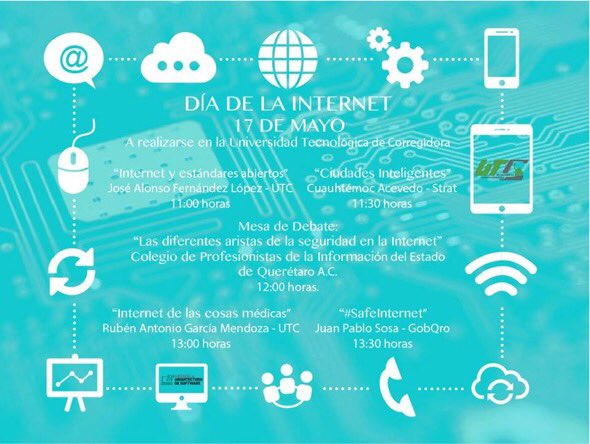 UT_Corregidora's tweet photo. Jornadas Académicas #UTC, #DíaDelINTERNET MAYO/17 UTC o síguenos https://t.co/idqutw4Bxs #SomosUTC https://t.co/ETErYNYr9f