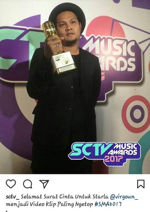 LF__makassar's tweet photo. Selamat bang @LCvirgoun lagu surat cinta untuk starla meraih video klip paling ngetop @SCTV_ https://t.co/DrnQ052Ml3