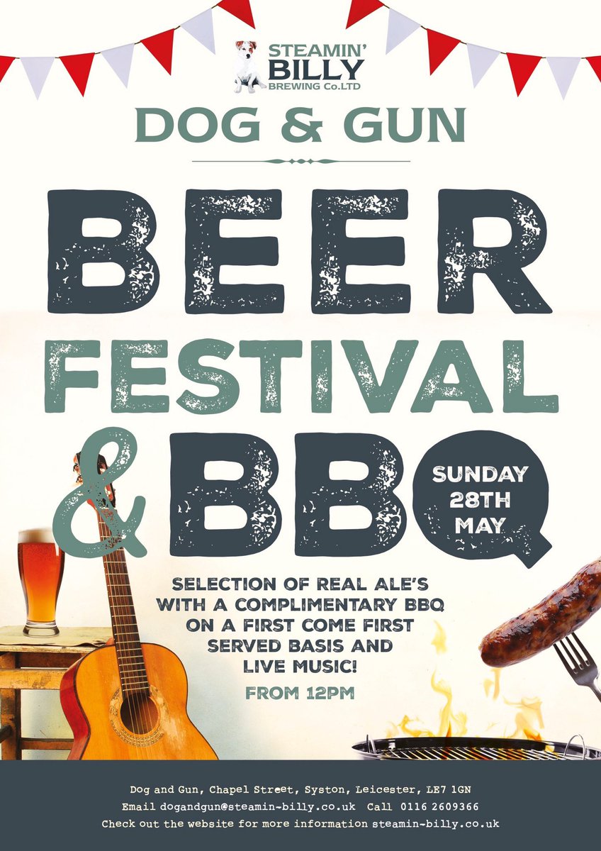 Whose joining us on 28th May for our Beer Festival? We'll also have a BBQ &amp; Live Music to keep you entertained! #beer #realale #bbq #music