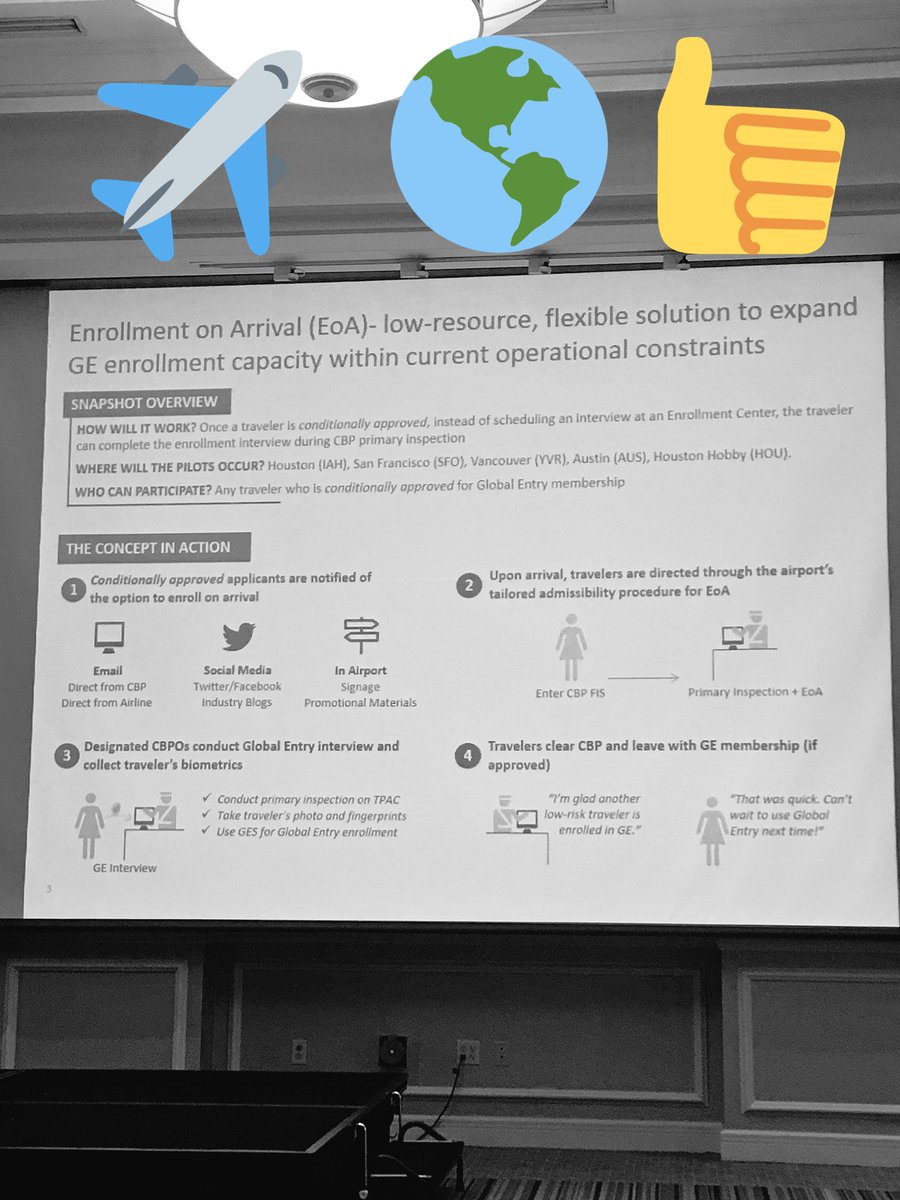 Andmerica's tweet image. You heard it at Rocky Mountain @GlobalBTA first: @CustomsBorder testing enrollment on arrivals for @GlobalEntry #trustedtraveler