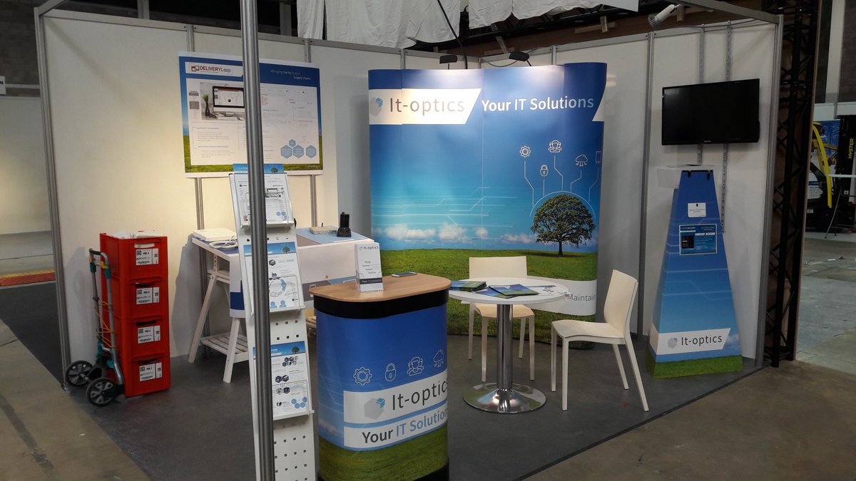 IT_OPTICS_COM's tweet photo. Notre stand est monté et vous attend ces 17 et 18 mai au #Tl_Liege pour vous présenter #DeliveryLoop, notre application de gestion de RTI. https://t.co/acuGrXNT7l