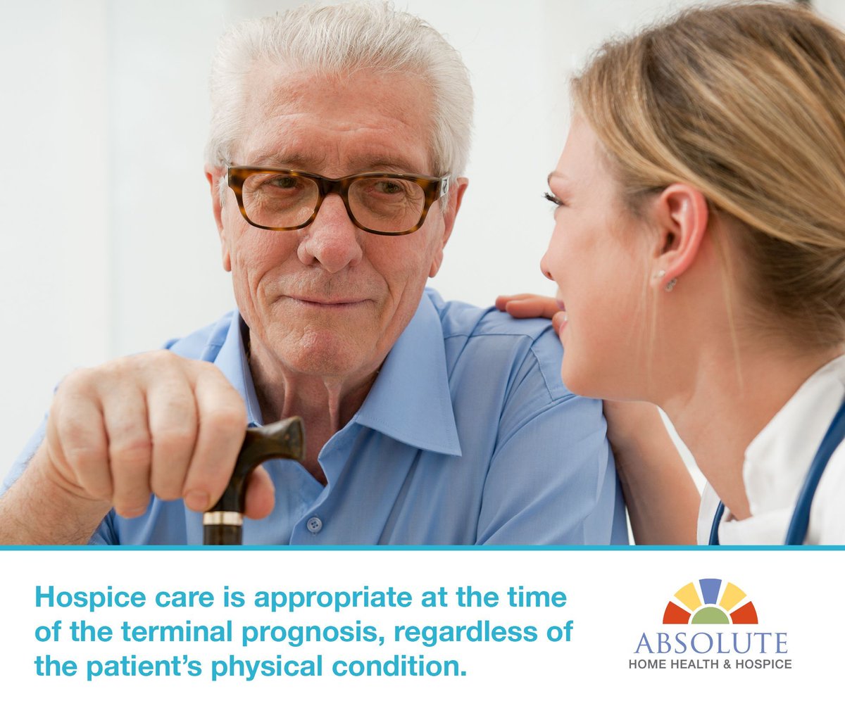 A patient doesn't have to be bedridden to get hospice care, he just needs a terminal prognosis to be deemed appropriate. #HospiceEducation