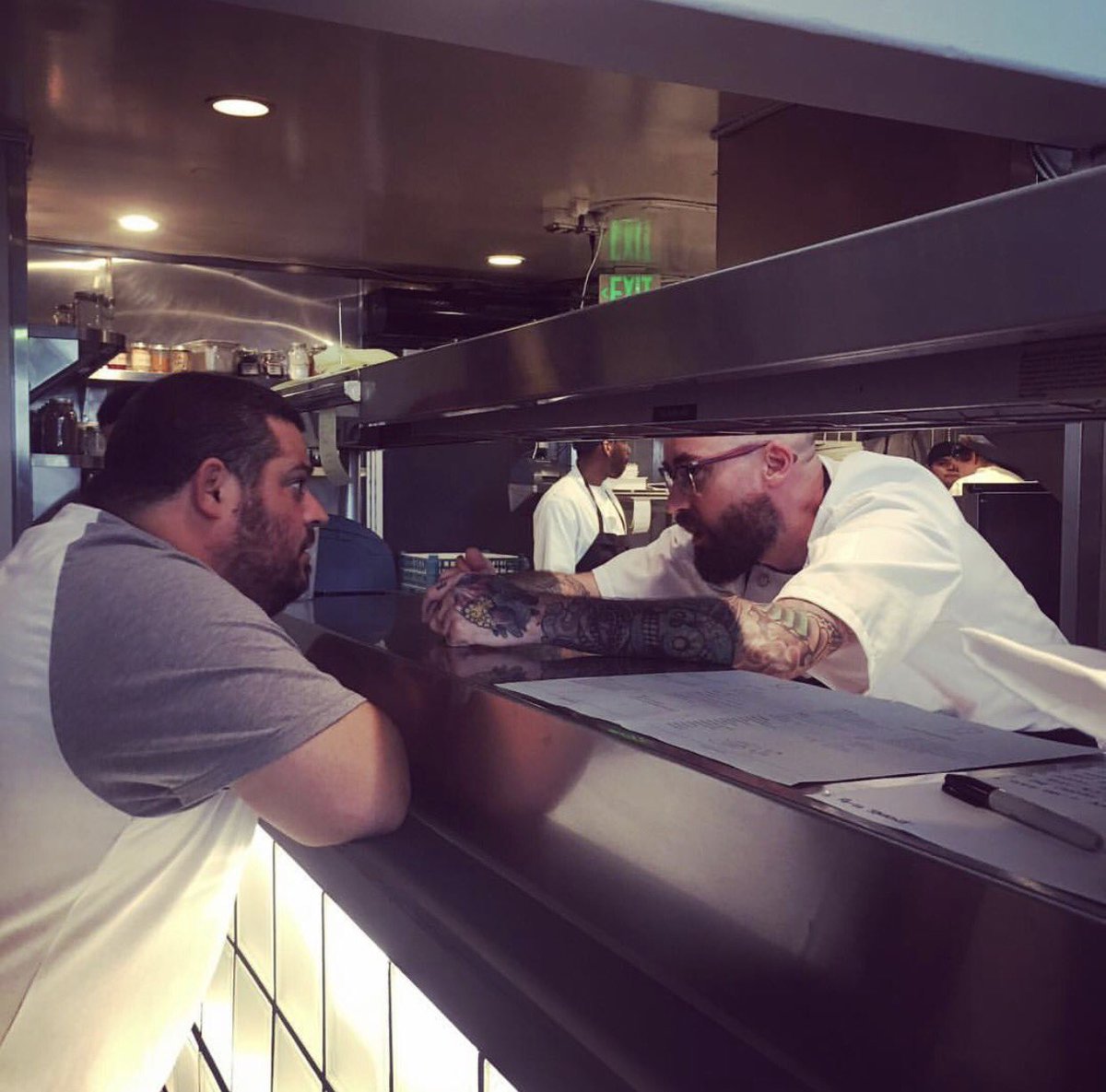 Chefs @nickerven &amp; <a href="/ChefGreeny/">Eric Greenspan</a> are doing their first colab dinner for <a href="/lafoodbowl/">L.A. Times Food Bowl</a> ! Get tix here: resy.com/cities/la/mare… #LAFoodBowl