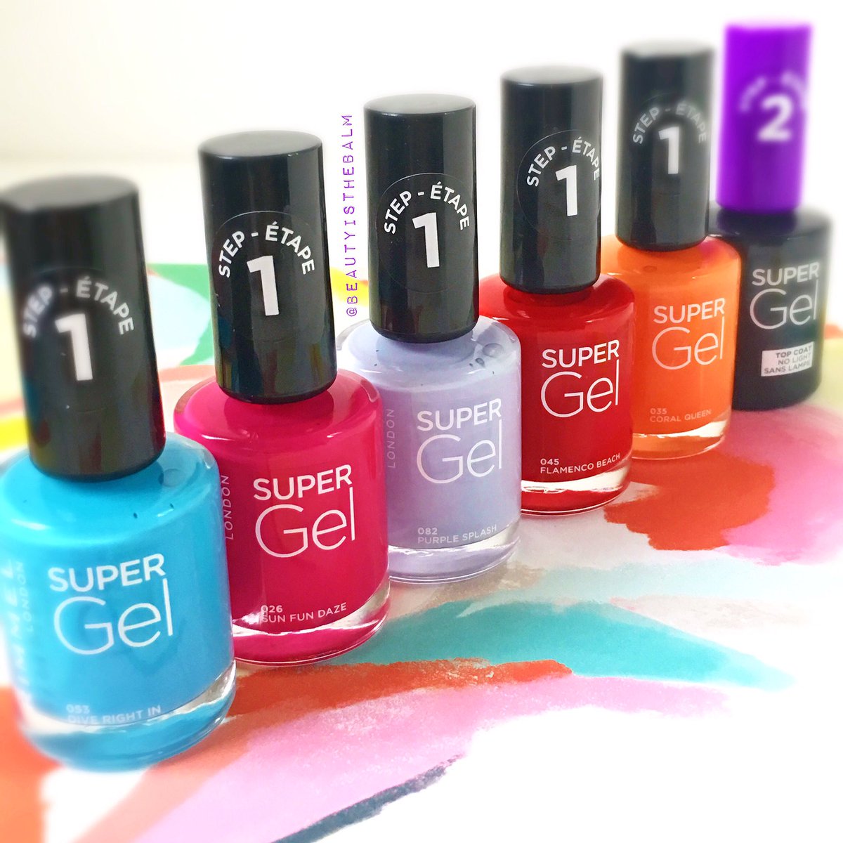 Beautyisthebalm's tweet photo. Loving @rimmellondonuk beach ready polish collection! Which is your favourite colour? I want to wear them all at once 😍 #gelpower #newmakeup https://t.co/tTbz4iwwVV