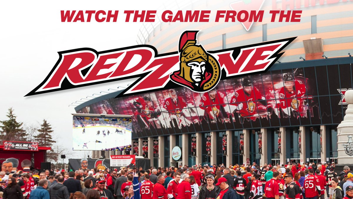 Senators's tweet photo. Looking for a spot to watch Games 3 &amp; 4? We'll be showing both games outside of @CdnTireCtr in The Red Zone!

MORE: https://t.co/a9WFqxZ1gj https://t.co/MmayFn8rDF