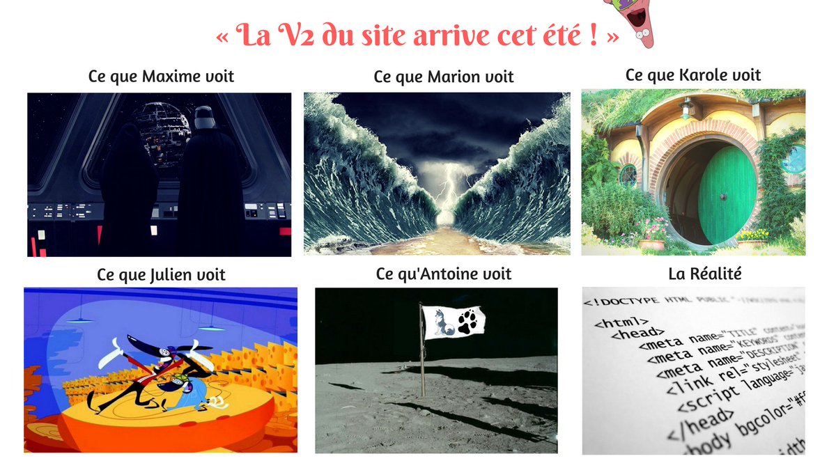 L_Attelage's tweet photo. ⚠️🎉 LA V2 DU SITE ARRIVE CET ÉTÉ 🎉⚠️
La #MeuteAlpha n'a pas pu s'empêcher de réagir. Et vous, quelle est votre réaction ? 😄 https://t.co/1ddRwhhdX9