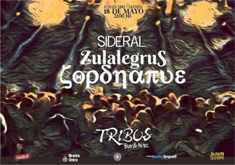 Jueves: SIDERAL + ZULALEGRUS + COPANAHUE facebook.com/events/1436212…