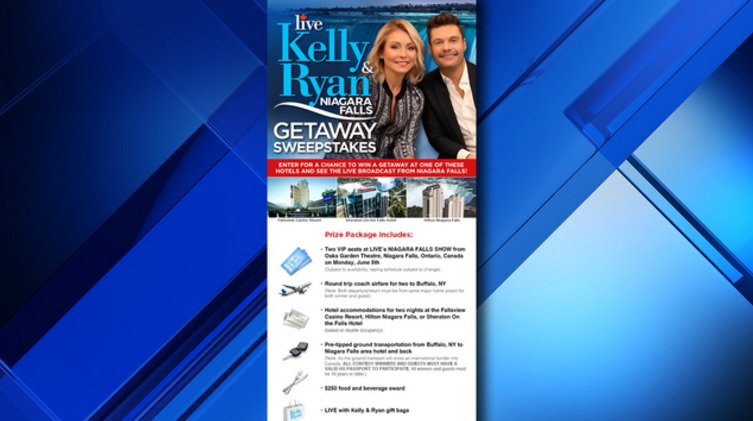 Win a trip to see @LiveKellyRyan from Niagara Falls!  Enter NOW bit.ly/2rcbvdw https://t.co/yyStIupCgh
