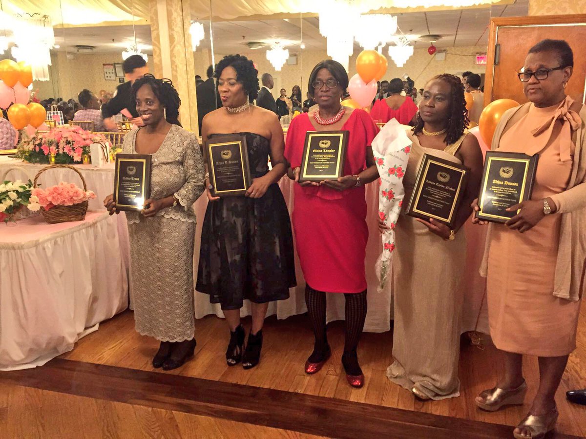 Mothers of the Year honored! From left-Debbie Tyson,Althea Sutton, Elsina Langley,Lavern Taylor-Nisbett &amp; Althea Duncan.