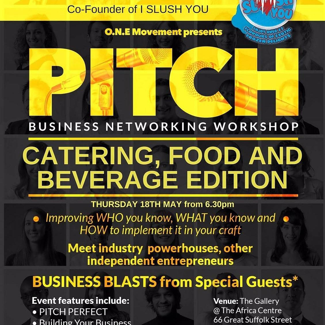 This Thursday im guest speaker at  <a href="/1_onemovement/">O.N.E Movement</a> Pitch Event Special Catering Food and Beverage Edition talking about <a href="/ISlushYou/">I SLUSH YOU ™</a> journey